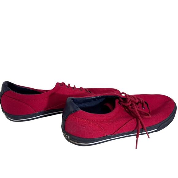 "TOMMY HILFIGER" Red Mens Sneakers Size 12 Street Wear Preppy Academia Walking - Picture 1 of 11
